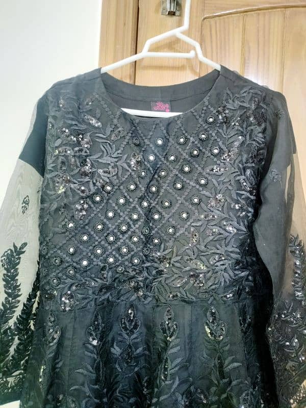 Black sequin and mirror work dress for sale 1