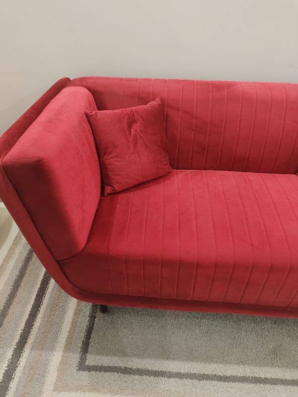 Velvet 2 seater sofa 1