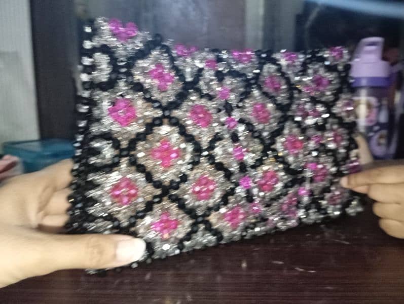 crystal beads bag. 1