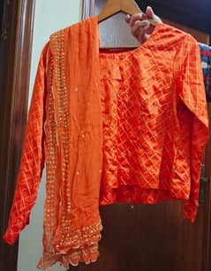 three piece lehenga choli, with dupatta