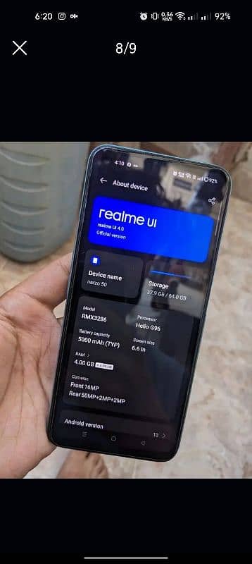 realme narzo 4+4gb ram gaming provessor (read add) 4