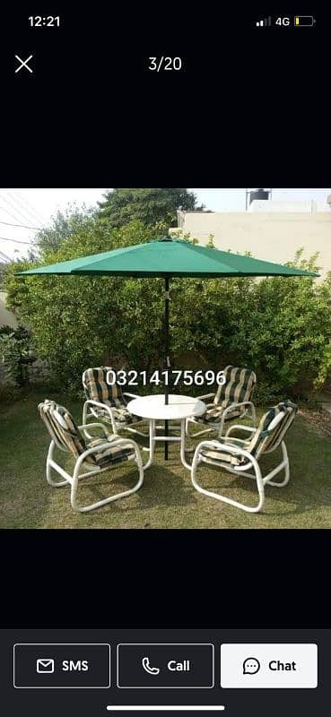 OUTDOOR GARDEN RATTAN UPVC FURNITURE SOFA SET CHAIRS TABLE UMBRELLA 2