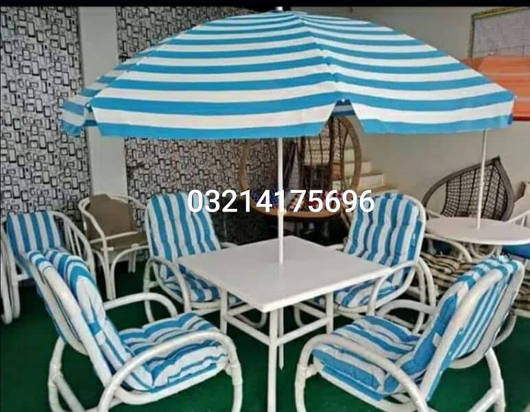 OUTDOOR GARDEN RATTAN UPVC FURNITURE SOFA SET CHAIRS TABLE UMBRELLA 3