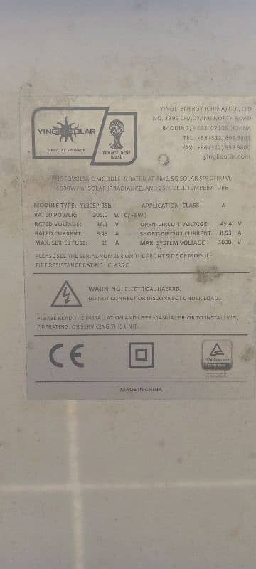 305 Watt solar panel works fine just glass broke 3