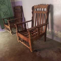 wooden sofa set used