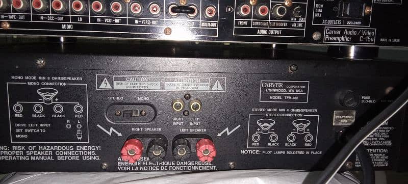 carver power and pre control amp 5