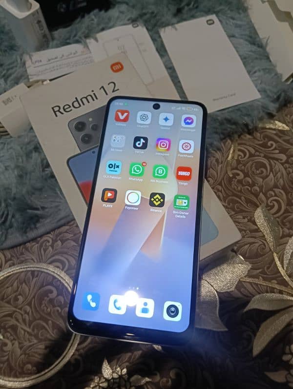 Redmi 12 with Box org Charger 8+128GB 14