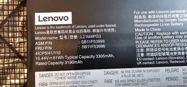 Brand New Genuine Original Lenovo 13w Yoga Laptop Battery