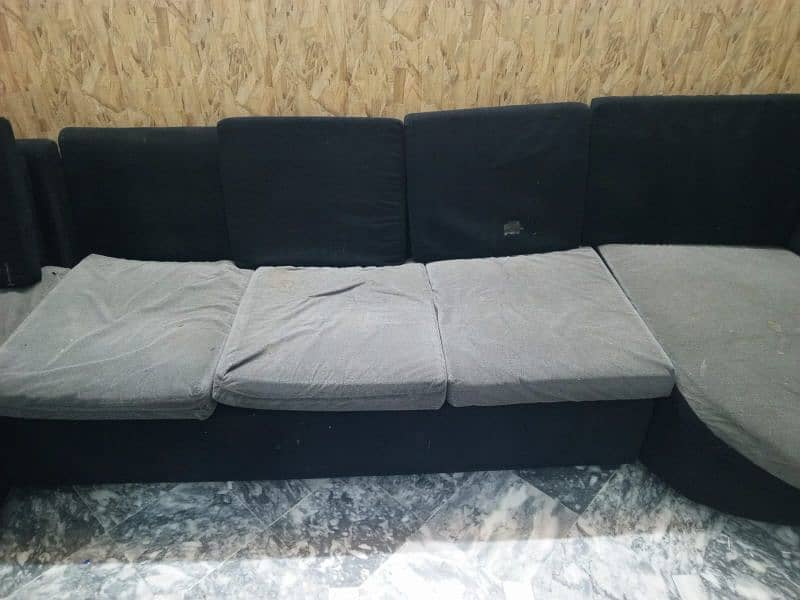 l shape sofa in black colour 3