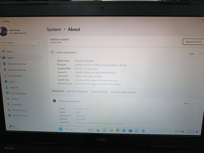 Dell Latitude Core i5 7 Generation 8/256GB 6