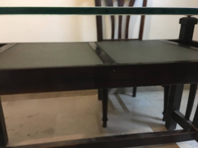 6 Chair Glass Top Dining Table. 2