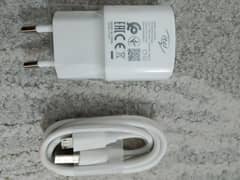 Itel Genuine Mobile Charger & cable.