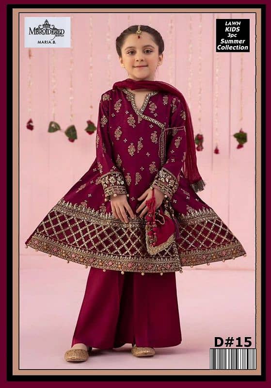 Maira  B  Kids 3 pieces lawn 03017186072 call us for order 7