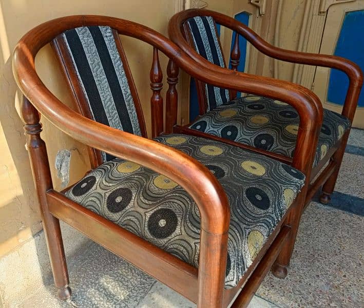 Premium Wood Ornate chairs- Set of 2 3