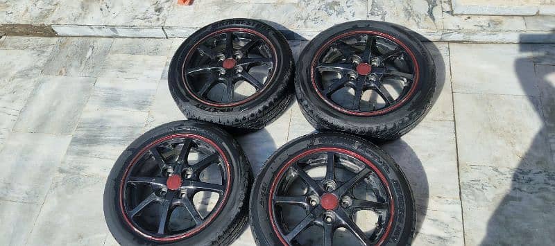 14 inch rims with tyre like new 2