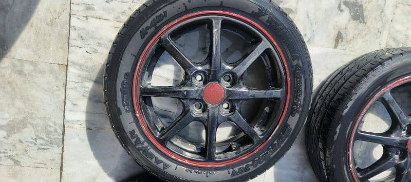 14 inch rims with tyre like new 4