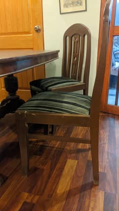 Original Wooden Dining Table and Chairs