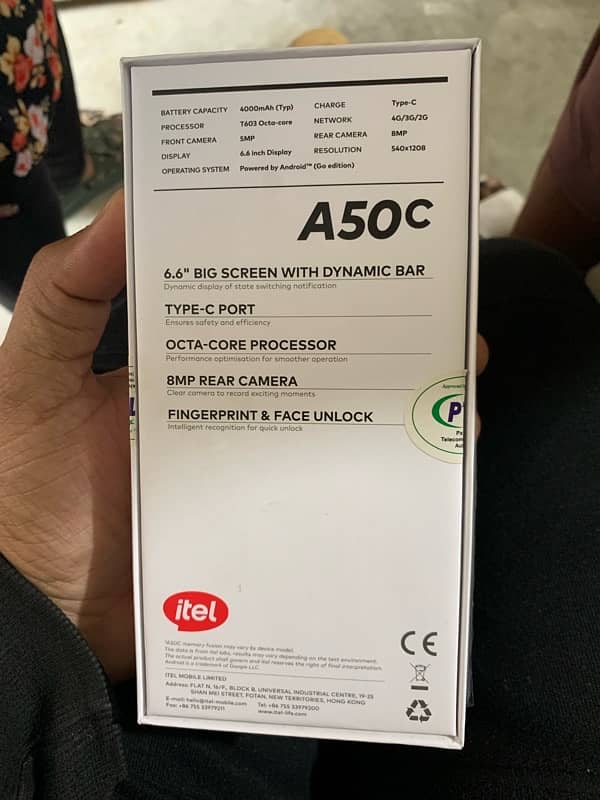 Itel A50c 2+2/32 rom open box 1