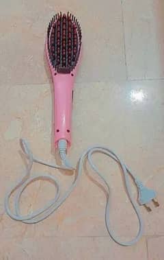 Hair brush straightening