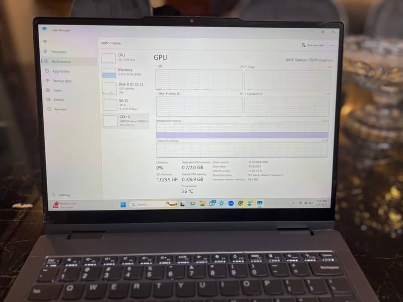 lenovo IdeaPad 5 2-in-1 (14" AMD 7 8845HS) -16 GB Ram 1TB NVMe Gen4 6