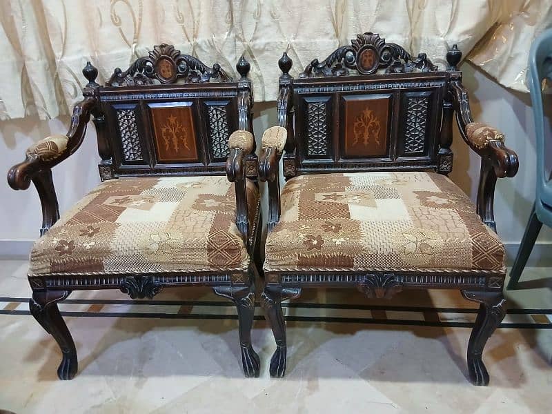 chinniyoti sofa set 4 seater or Sheesham Wood rocking chair 3