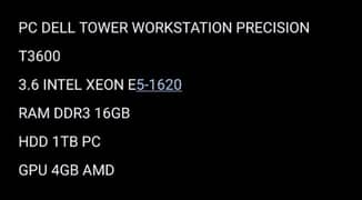 Gaming PC Dell Tower Precision T3600