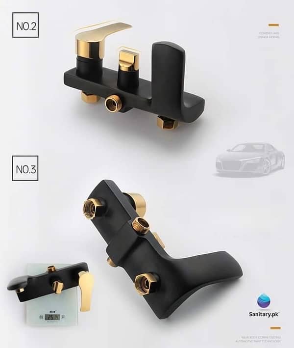 Black Gold Bath set | Shower Set | Faucet set 7