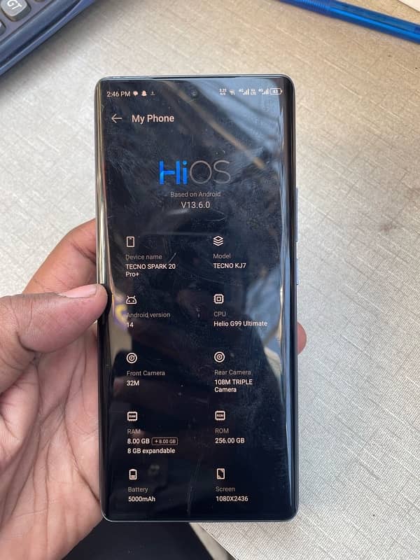 tecno spark 20 pro plus 8/8 256gb ha urgent sale full box  Kay sat 7