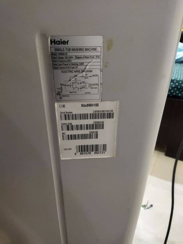 Haier washing machine 1