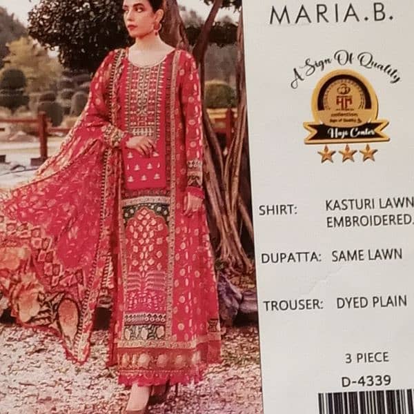 3 piece kasturi lawn embroidered 1