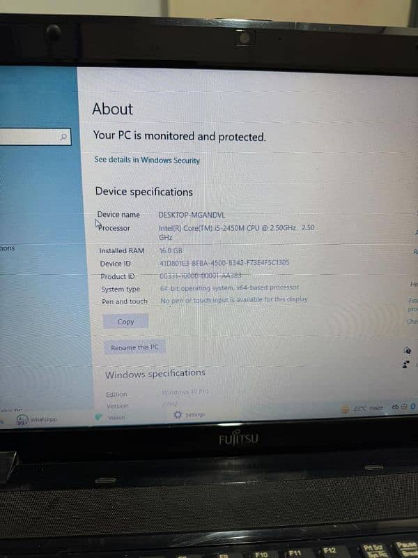 Fujitsu Core i5 16gb Ram (Hard 500GB) 2