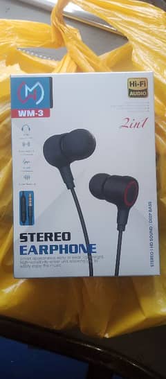 Stereo Earphones WM-3 – Lightweight & High-Quality Sound