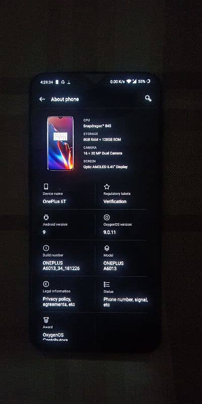 Oneplus 6T for sale | Mobile in Good condition 1