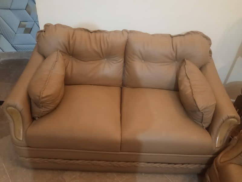 7 Seater Leather Sofa Set 2