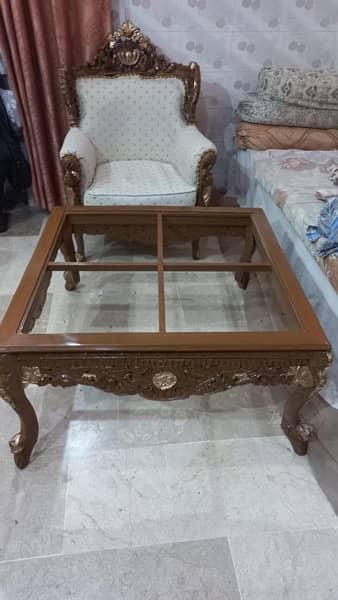 five (5)seater sofa set with center table 3