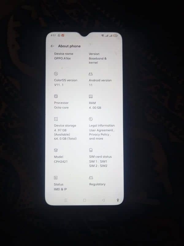 OPPO A16e 4gb ram and 64gb storage and 2GB Free 3