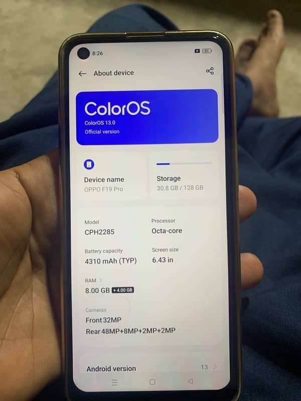 OPPO F19 Pro 8/128 PTA Approved 3
