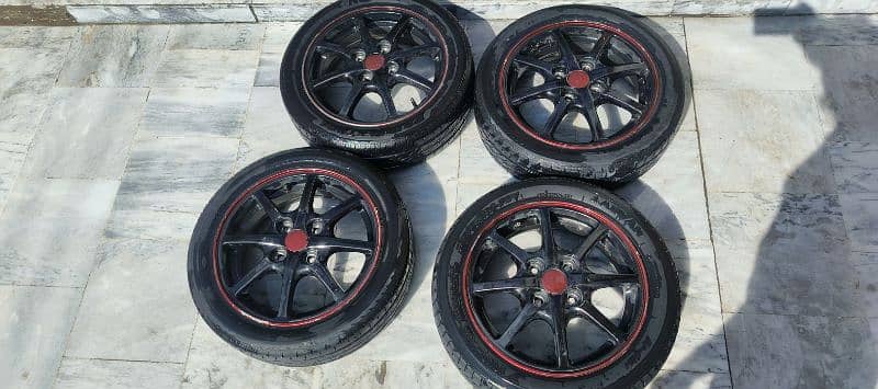 14 inch rims with tyre like new 1