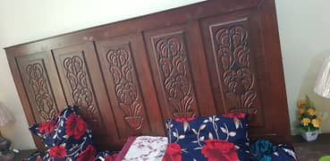 Good condition double bed side tables and dressing for sale