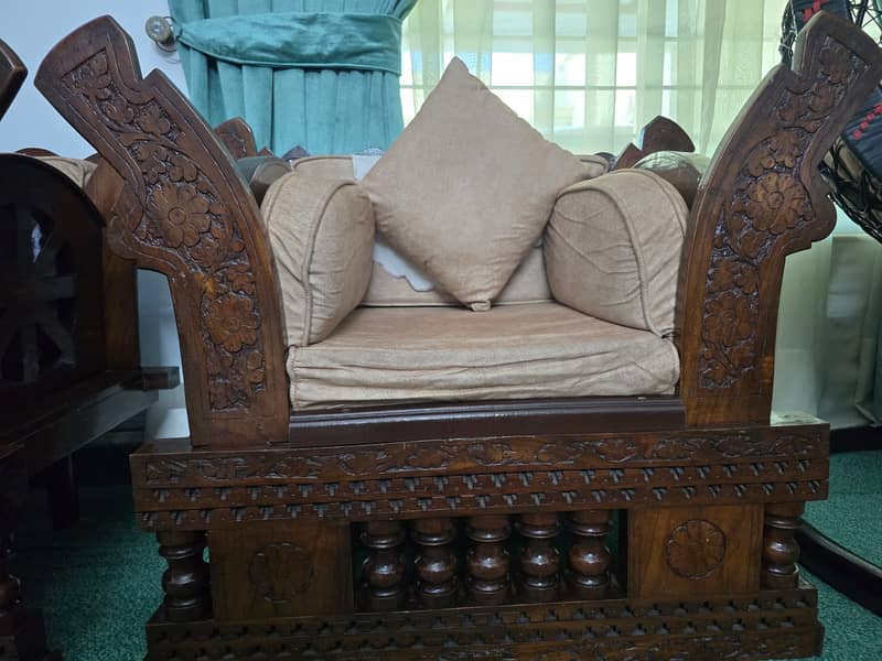 7 Seater Sofa Set (Pure Sheesham) Antique 1