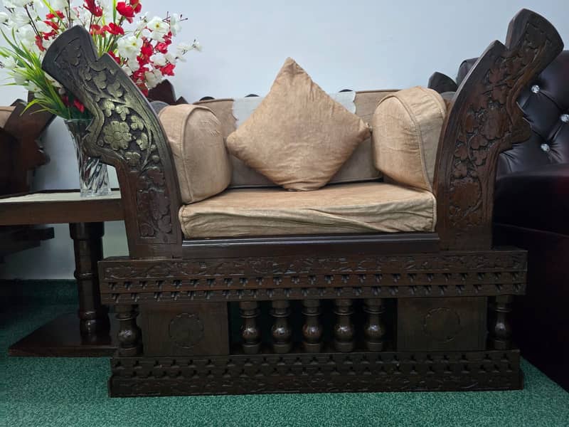 7 Seater Sofa Set (Pure Sheesham) Antique 2