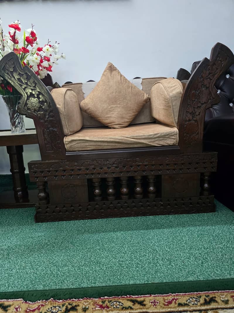 7 Seater Sofa Set (Pure Sheesham) Antique 3