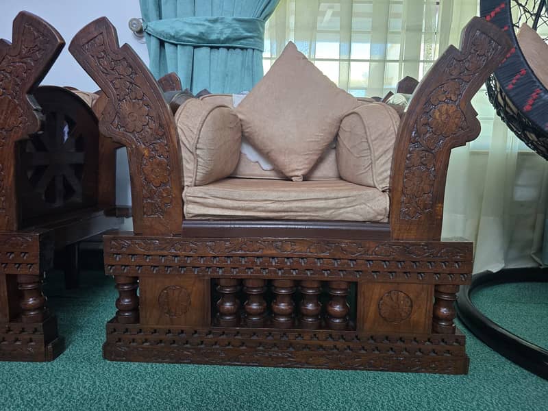 7 Seater Sofa Set (Pure Sheesham) Antique 5