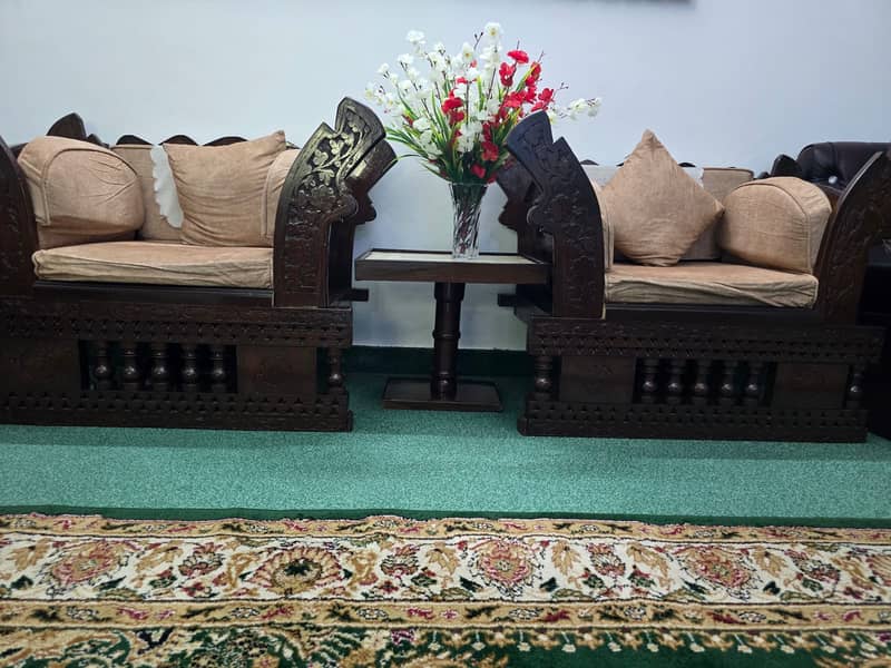 7 Seater Sofa Set (Pure Sheesham) Antique 8