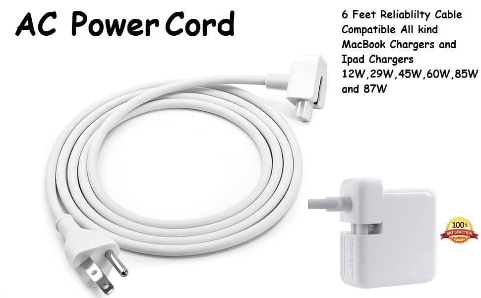 AC Power Adapter Charger Wall Plug Duck Head & Cable Head for MacBook 6