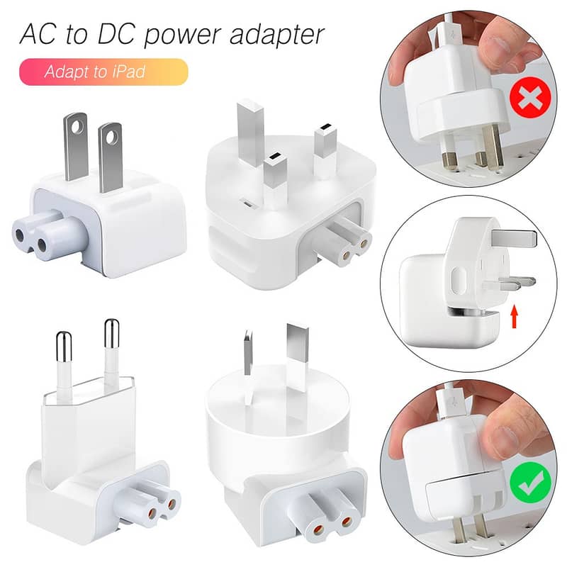 AC Power Adapter Charger Wall Plug Duck Head & Cable Head for MacBook 9