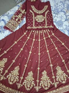 Unstitched hand embelished bridal lehnga