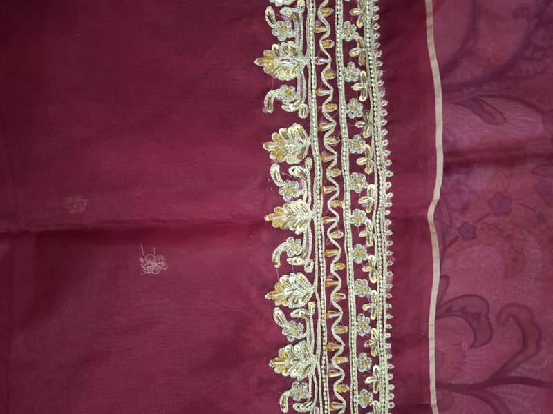 Unstitched hand embelished bridal lehnga 1