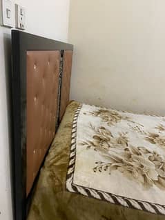 Double Bed In Steel In 10/10 Conditions 03049337234 WhatsApp