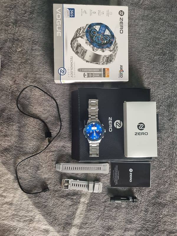 smart watch zero vogue silver blue 0